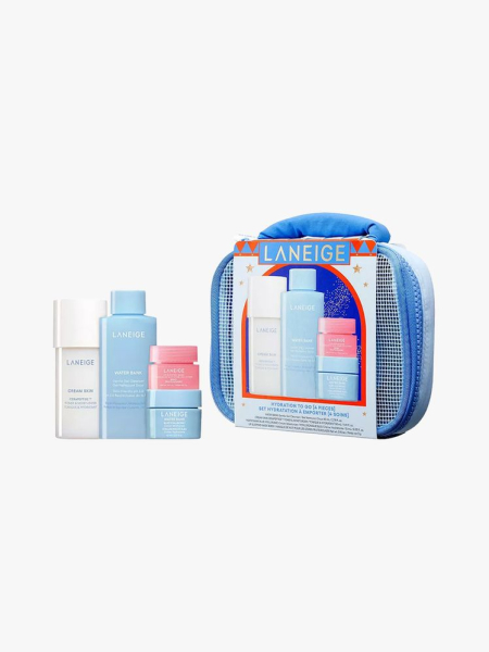 Laneige Mini Hydration To Go Gift Set in branded component on a light gray background